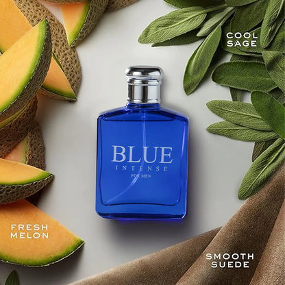 BLUE CHARM Eau de Parfum Spray 3.4 Ounce / 100 Ml  Multi-Layered Fragrance Aromatic Fragrance for Men Men's EDP Perfumes Fruit