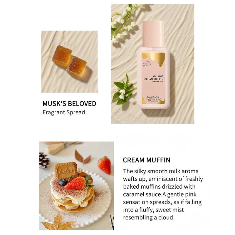 Cream Pancake Perfume Arab Brand Long-lasting Fragrance Fresh Floral Fruity Gourmet Tune Elegant Charm Neutral Eau De Toilette