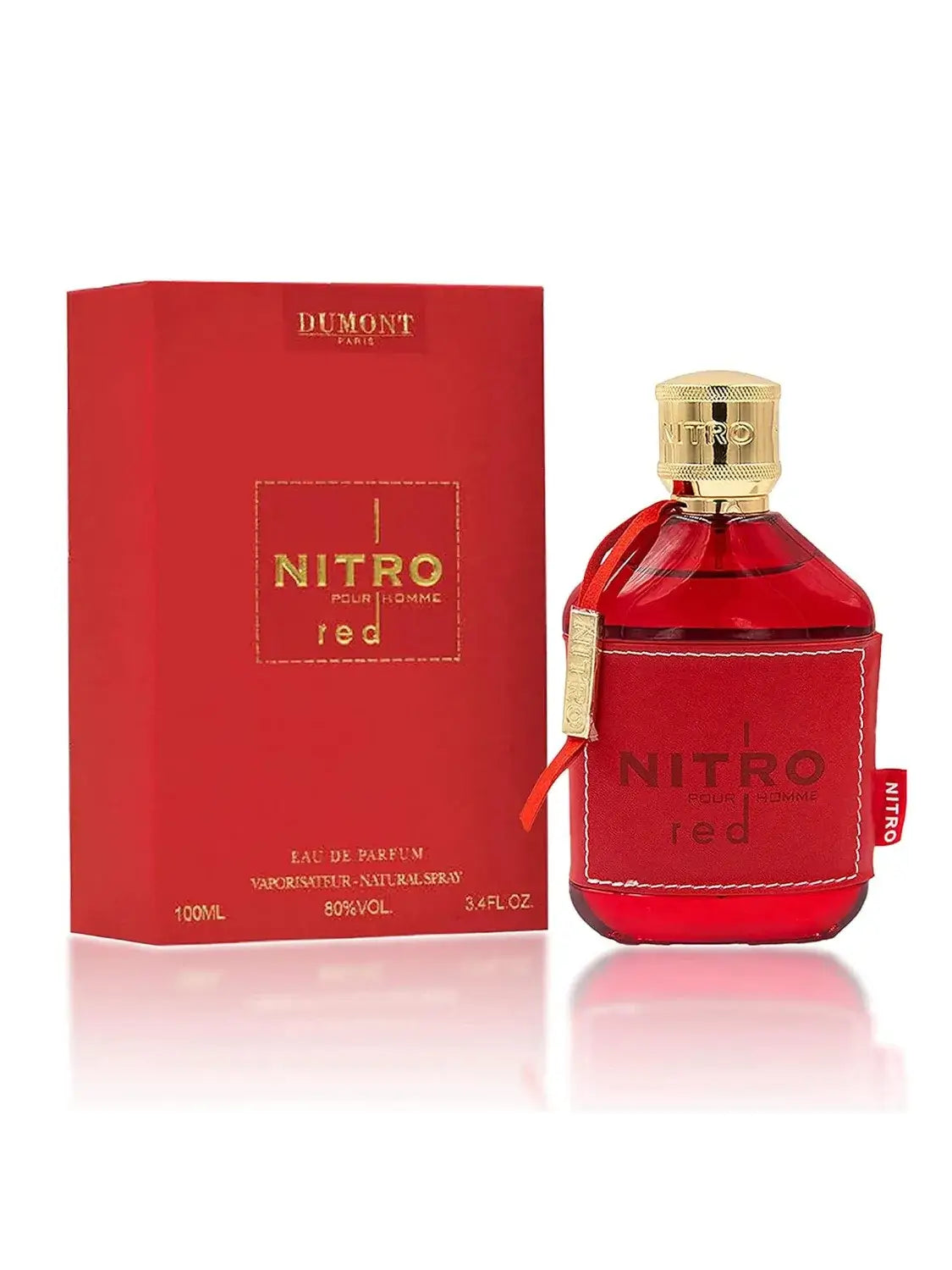 NITRO RED - 3.4oz - Eau De Parfum - Luxury Perfume for Men - Fruit, Woody, Floral & Masculine Fragrance - Long Lasting