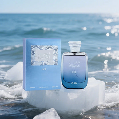 100ML Hawas Ice for Men Eau de Parfum Spray Original Arabian Perfume Men's Perfume Premium Arabian Long Lasting Fragrance
