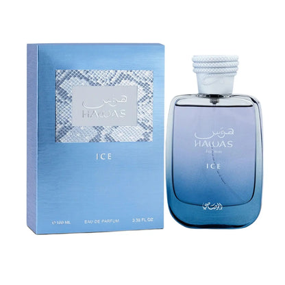 100ML Hawas Ice for Men Eau de Parfum Spray Original Arabian Perfume Men's Perfume Premium Arabian Long Lasting Fragrance